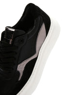 Women's Black Leather Thick Soled Sneaker | Derimod