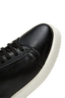 Men's Black Leather Sneaker | Derimod