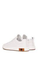 Men's White Lace-up Leather Sneaker | Derimod