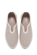 Women's Cream Leather Comfort Shoes | Derimod