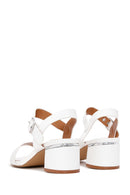 Women's White Thick Heeled Sandals | Derimod