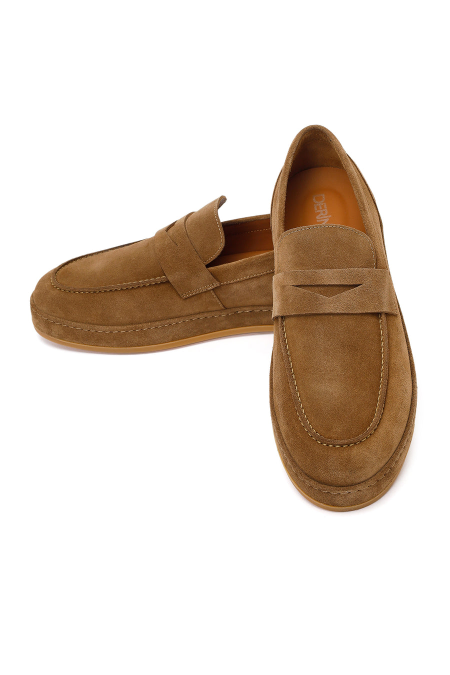 Men's Tan Suede Leather Loafers