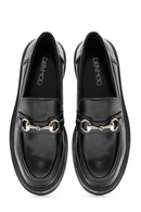 Kadın Siyah Toka Detaylı Maskülen Loafer | Derimod