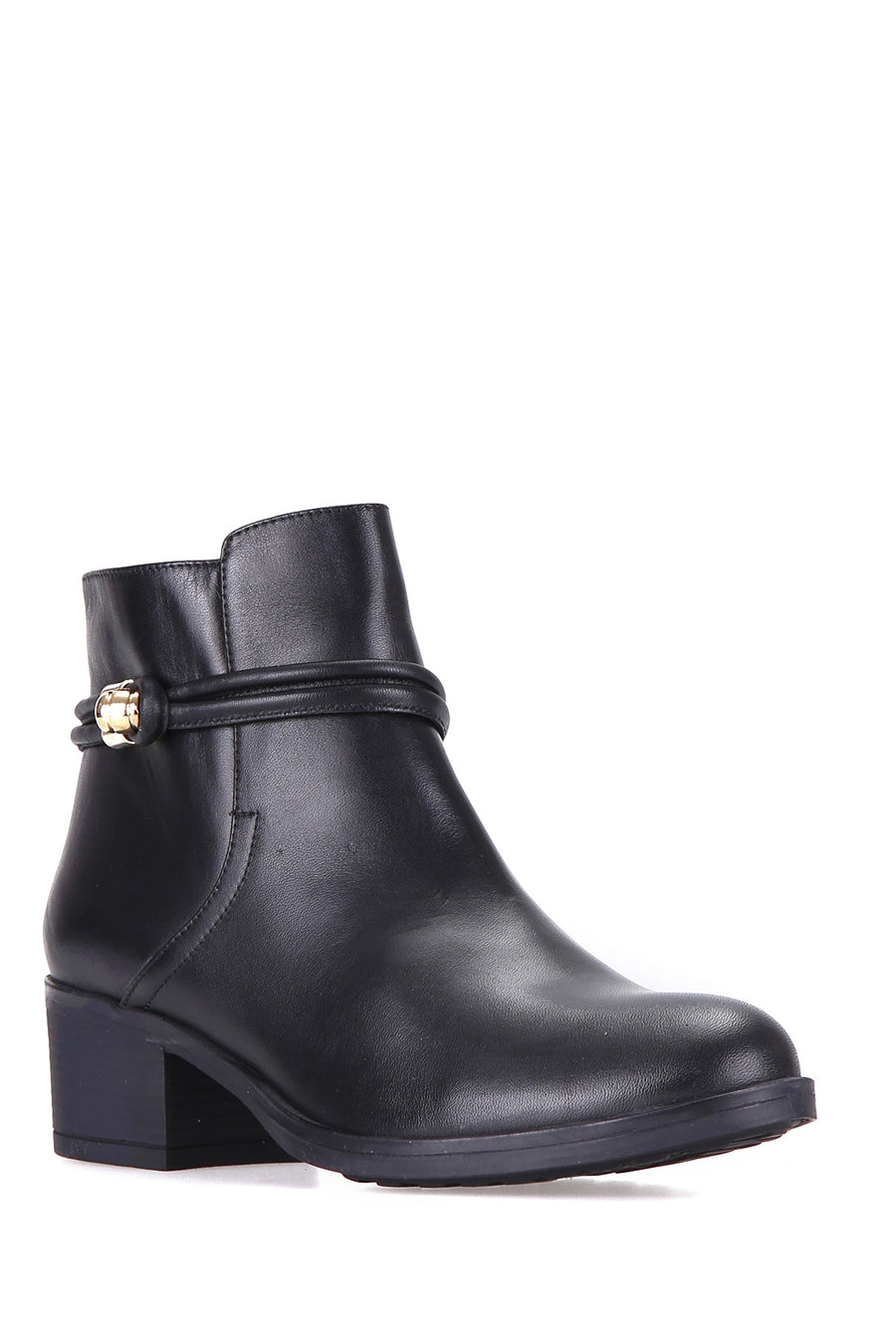 Women's Leather Boots with Buckle