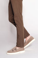 Men's Beige Double Buckle Suede Leather Loafer | Derimod