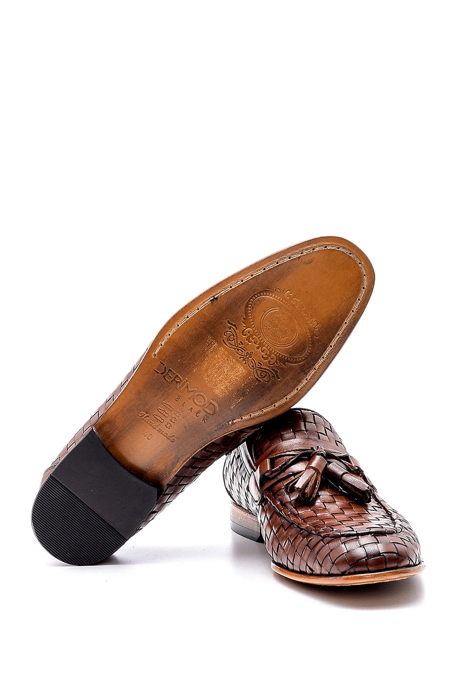 Men's Leather Knit Pattern Loafer