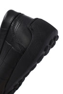 Men's Black Buckled Leather Loafer | Derimod