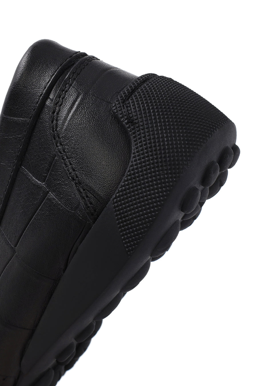 Men's Black Buckled Leather Loafer