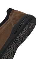 Erkek Taba Bağcıklı Nubuk Deri Casual Sneaker | Derimod