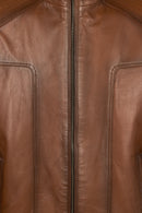 Alfred Male Cinnamon Leather Coat | Derimod