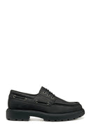 Geox Men Black U Spherica Ec7 B - Pull Up Lea Lace-Up Suede Leather Casual Shoe | Derimod