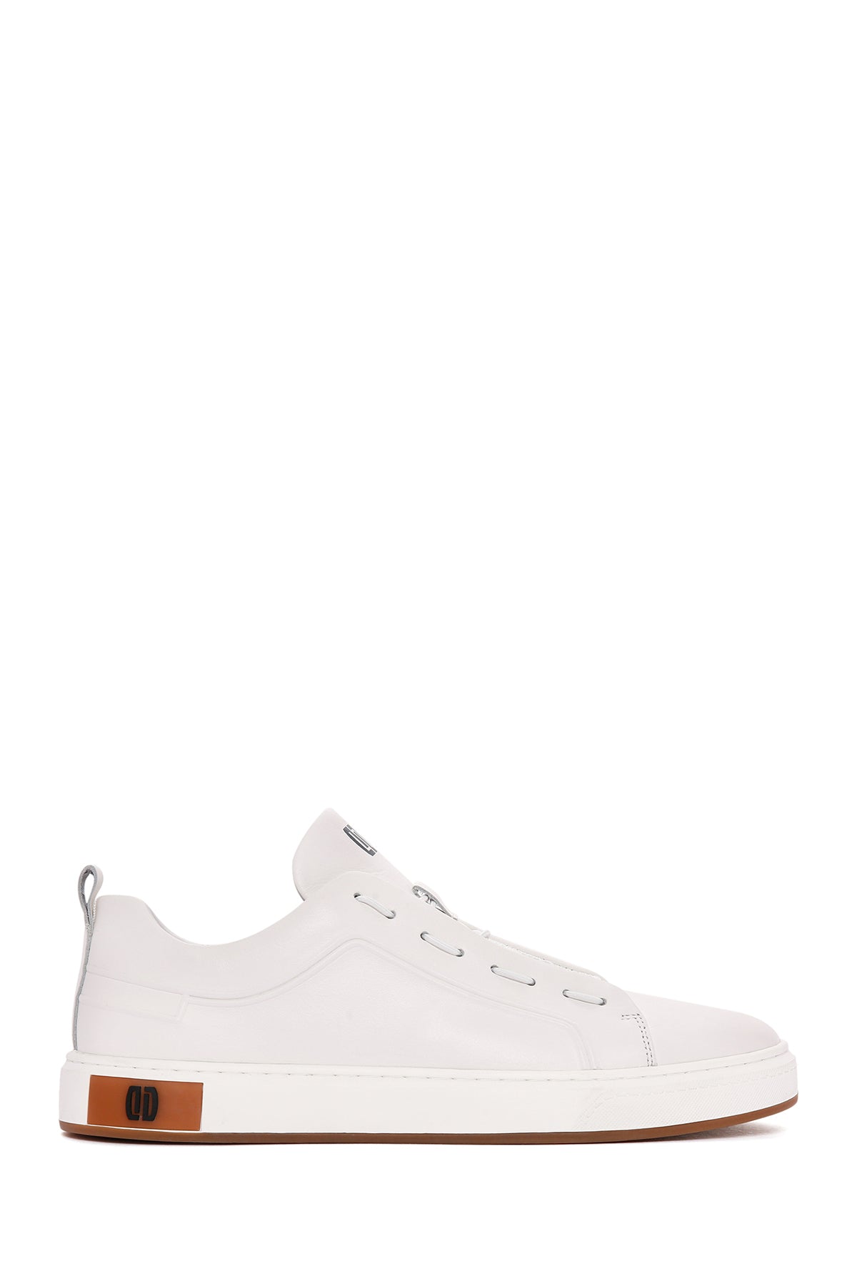 Men's White Lace-up Leather Sneaker 25SFD691218 | Derimod