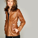 Gabriela Women's Leather Jacket | Derimod