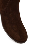 Women's Brown Suede Leather Boot | Derimod