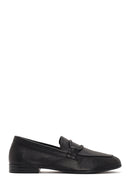 Women's Black Leather Loafer | Derimod