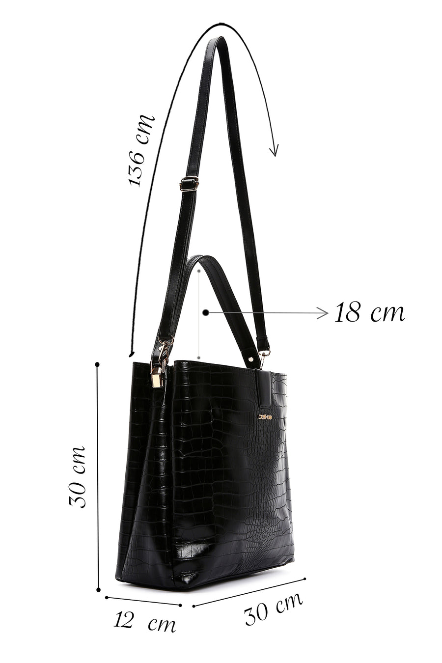 Women's Black Shoulder Bag