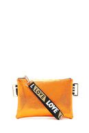 Women's Orange Metallic Clutch Bag | Derimod