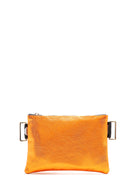 Women's Orange Metallic Clutch Bag | Derimod