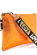 Women's Orange Metallic Clutch Bag | Derimod
