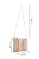 Women's Multicolored Straw Clutch Bag | Derimod