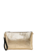 Women's Gold Metallic Clutch Bag | Derimod