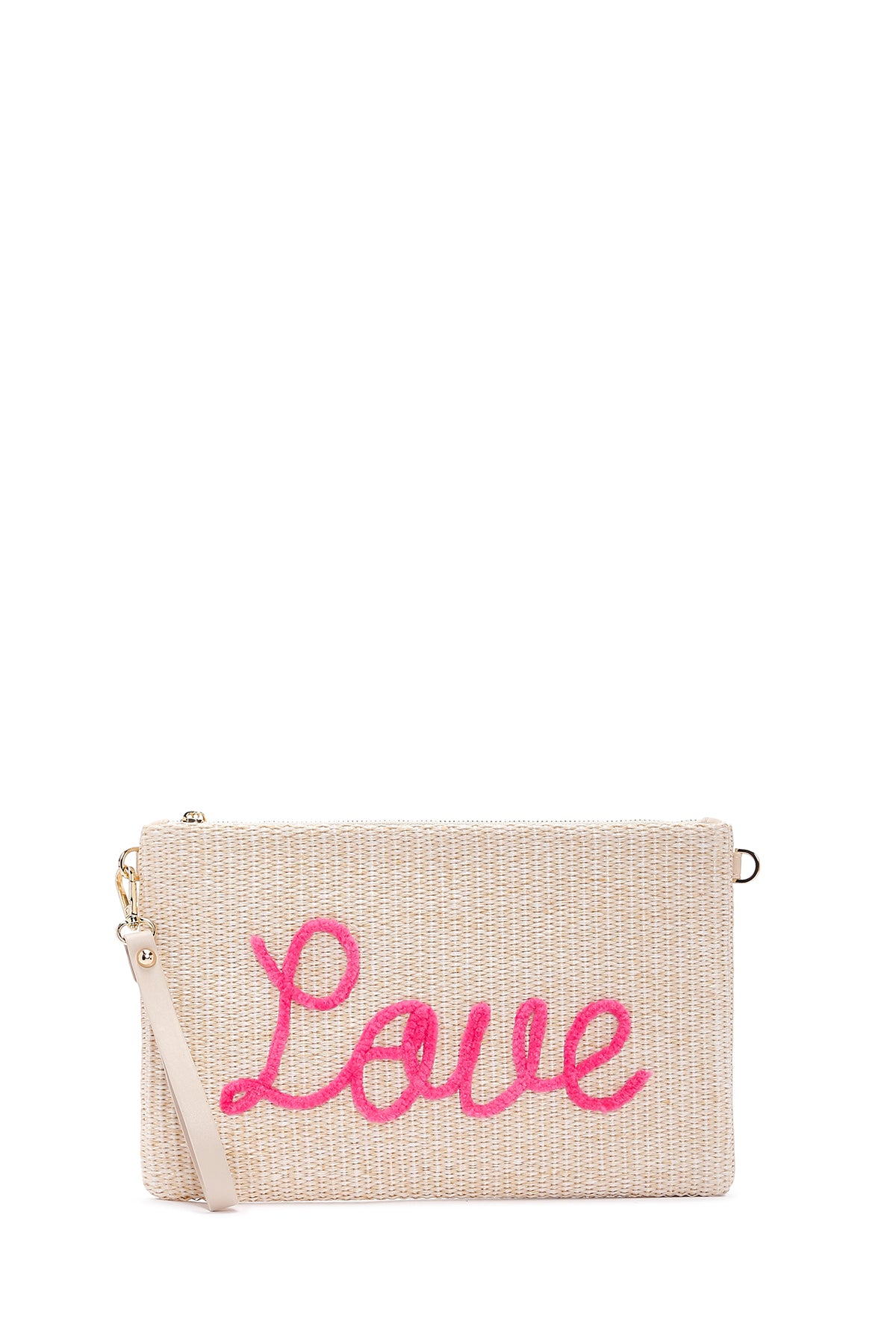 Kadın Pembe Hasır Portföy Çanta 23SBD2224M7 | Derimod