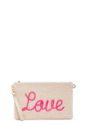 Kadın Pembe Hasır Portföy Çanta | Derimod