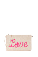 Kadın Pembe Hasır Portföy Çanta | Derimod