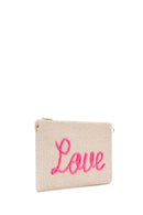 Kadın Pembe Hasır Portföy Çanta | Derimod