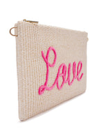 Kadın Pembe Hasır Portföy Çanta | Derimod