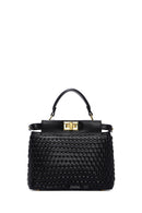 Women's Black Knitted Long Strap Clutch Bag | Derimod