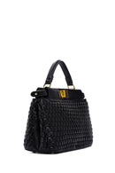 Women's Black Knitted Long Strap Clutch Bag | Derimod