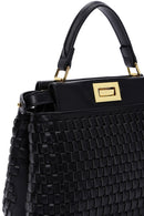 Women's Black Knitted Long Strap Clutch Bag | Derimod