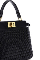 Women's Black Knitted Long Strap Clutch Bag | Derimod