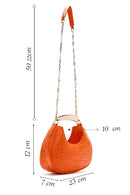 Kadın Turuncu Kroko El Çantası | Derimod