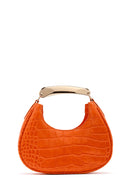 Kadın Turuncu Kroko El Çantası | Derimod