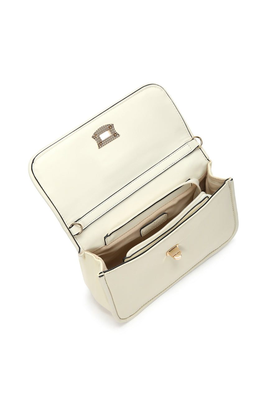 Women's Beige Long Strap Shoulder Bag