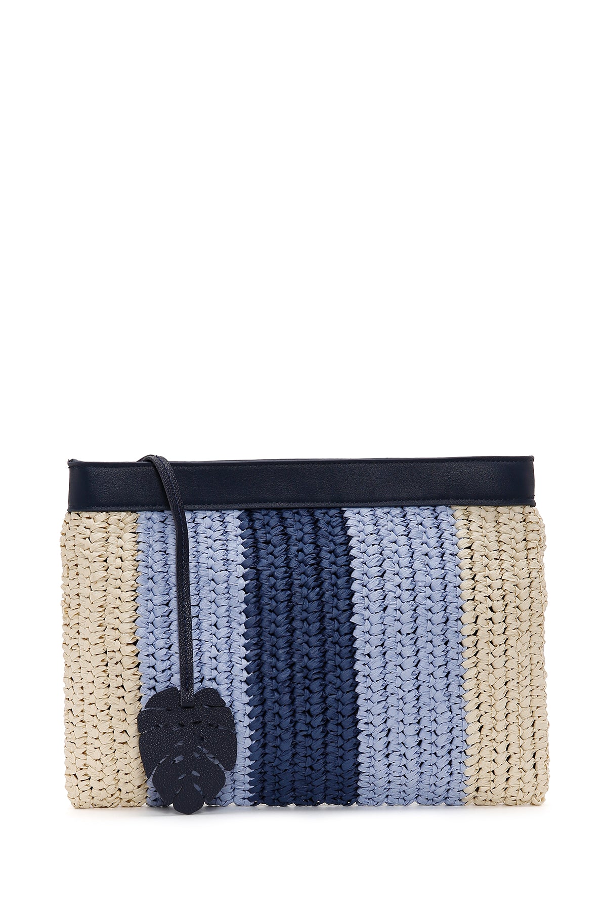 Women's Blue Straw Portfolio Bag 23SBD2527M7 | Derimod