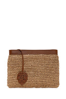 Women's Beige Straw Portfolio Bag | Derimod