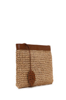 Women's Beige Straw Portfolio Bag | Derimod