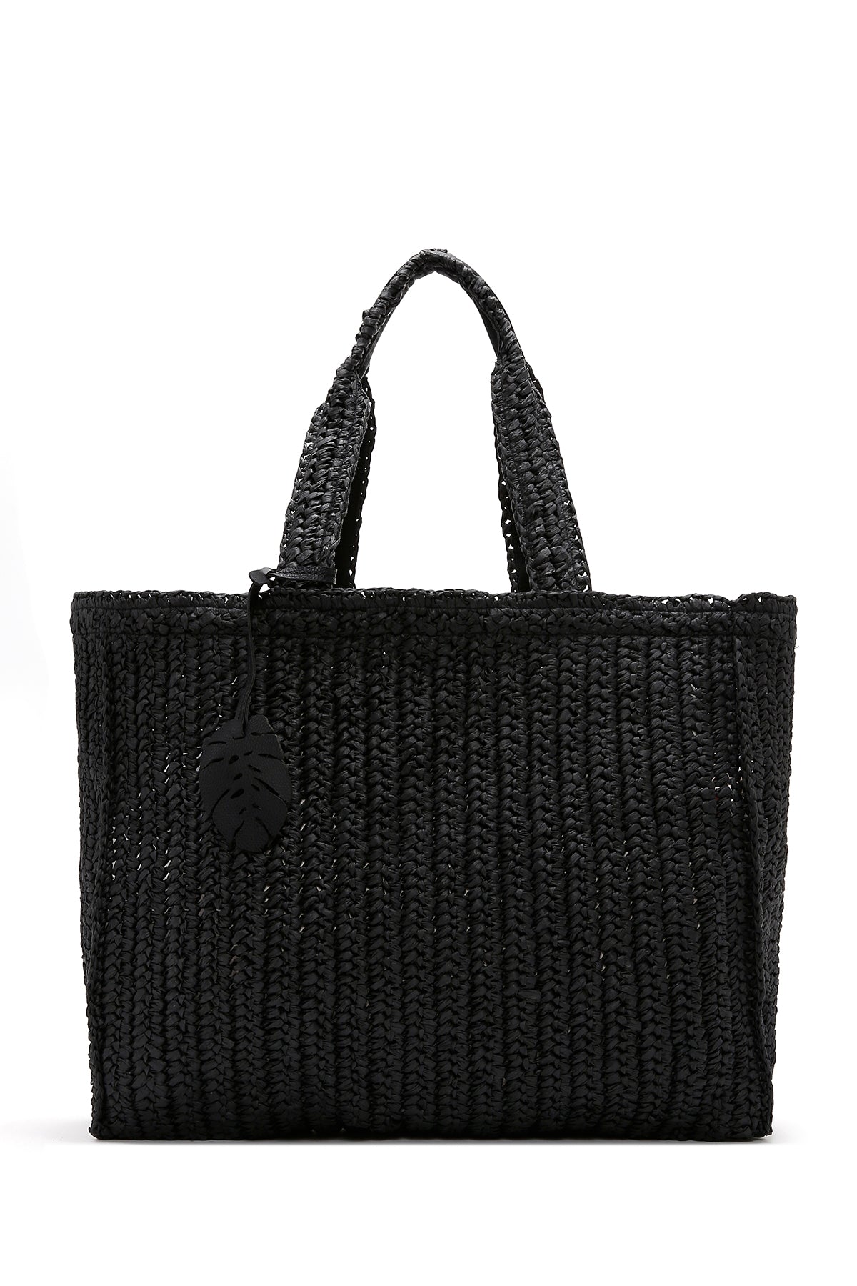 Women's Black Straw Shoulder Bag 23SBD2528M7 | Derimod