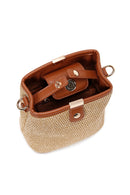 Women's Brown Straw Handbag | Derimod