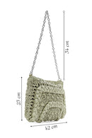 Women's Green Straw Shoulder Bag | Derimod