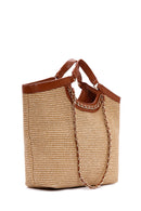 Women's Beige Straw Shoulder Bag | Derimod