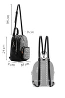 Women's Black Stone Backpack | Derimod