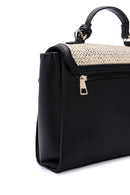 Women's Black Straw Handbag | Derimod