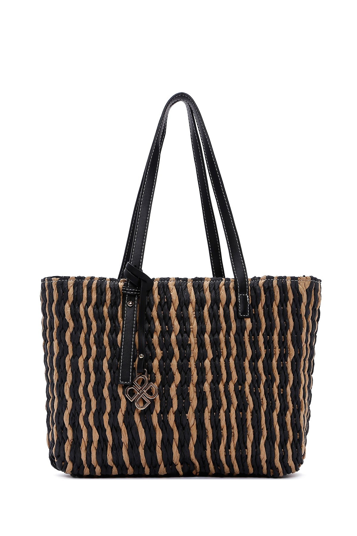 Women's Black Straw Shoulder Bag 23SBD2628M7 | Derimod