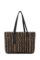 Women's Black Straw Shoulder Bag | Derimod