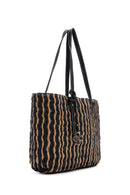 Women's Black Straw Shoulder Bag | Derimod