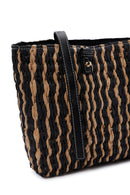 Women's Black Straw Shoulder Bag | Derimod